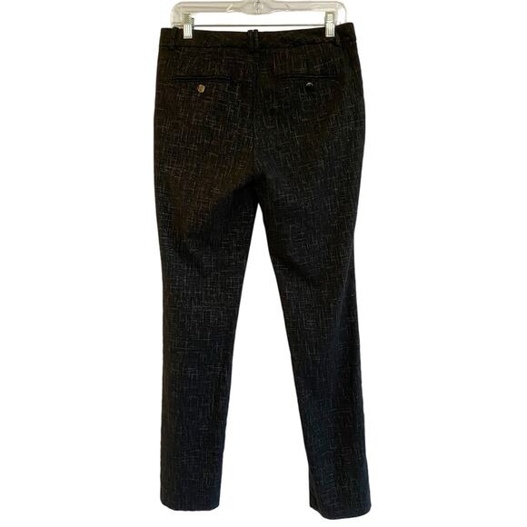 Calvin Klein Women's Printed Black Gold Metallic Hatch Ankle Pants 6 - Picture 7 of 14